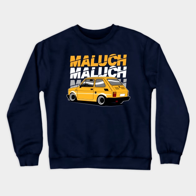 Fiat 126p Maluch Crewneck Sweatshirt by shketdesign